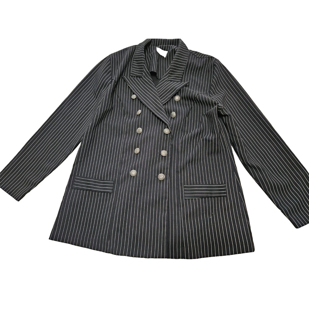 Dress Savvy New York Women's Louis Feraud Striped Classic Blazer Size M